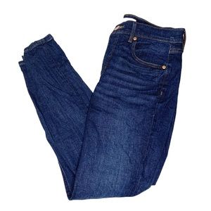 Loft Dark Wash Skinny Crop Jeans Size 4